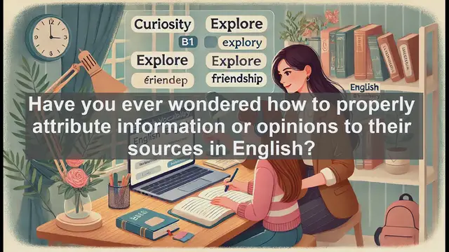 Video thumbnail for 2500 Must Know CEFR B1 Vocabulary - How to Use 'According to' in English: Attribution Made Easy