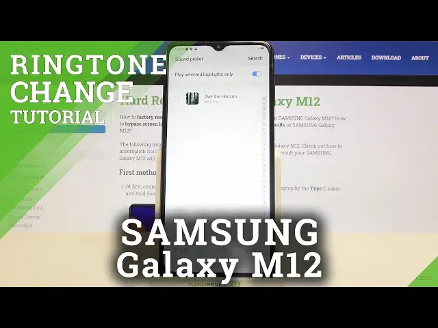 'Video thumbnail for How to Change Ringtones on SAMSUNG Galaxy M12 – Open Ringtones List'