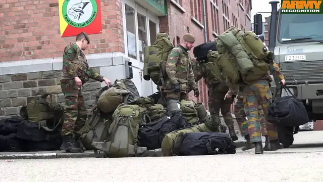 'Video thumbnail for Belgian soldiers 12 Li deployed to secure airport after terrorist attacks Belgium'