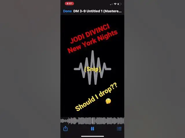 'Video thumbnail for Jodi Divinci New York Knights (snip) should I drop????'