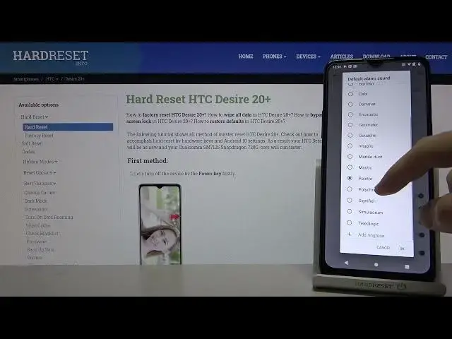 Video thumbnail for Alarm Tones on HTC Desire 20+ – Available Sounds of Alarms