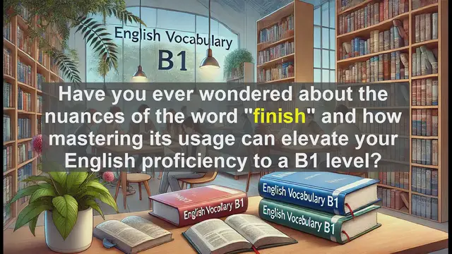 Video thumbnail for 2500 Must Know CEFR B1 Vocabulary - Master the Word 'Finish' for B1 English Proficiency
