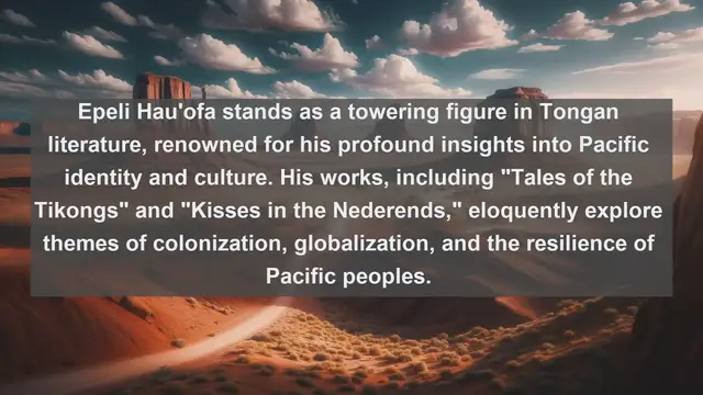 Video thumbnail for Unveiling Tongan Literary Giants: Top 10 Famous Writers from Tonga