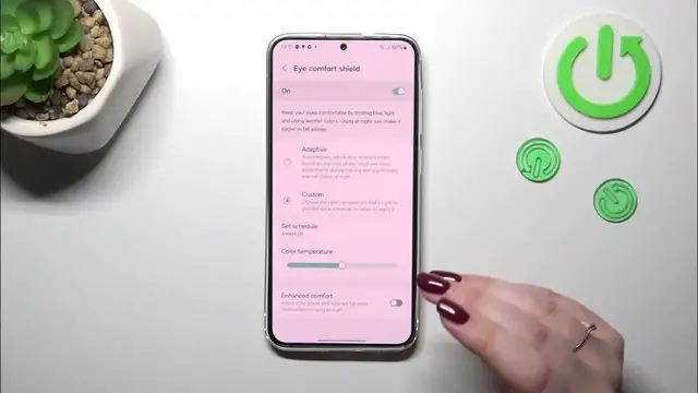 Video thumbnail for How to Enable and Configure Eye Comfort Mode on SAMSUNG Galaxy S24+ - Night Light Mode