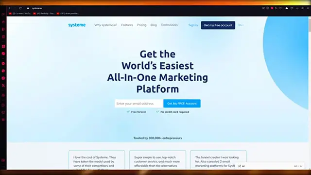 Video thumbnail for Systeme.io Tutorial For Beginners  (Full Guide)