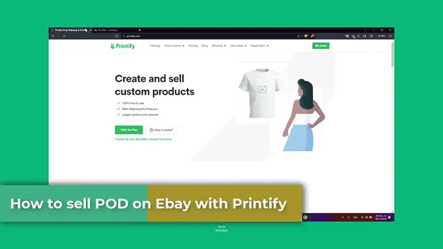 Video thumbnail for How To Sell Print On Demand Products On Ebay Using Printify (2024) Step by Step