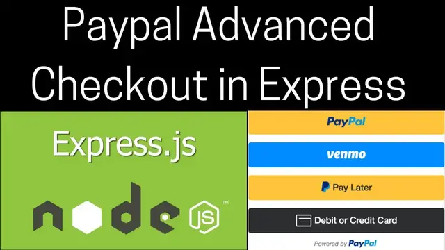 Video thumbnail for Node.js Express Paypal Advanced Debit & Card Checkout to Sell Digital Goods Using Smart Buttons