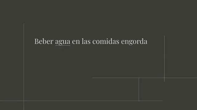 Video thumbnail for ¿Beber agua en las comidas engorda?