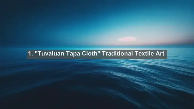 Video thumbnail for Exploring Tuvalu's Artistic Treasures: Top 10 Masterpieces Revealed