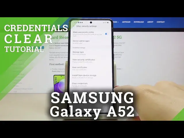 'Video thumbnail for How to Remove Certificates in SAMSUNG Galaxy A52 – Clear Credentials'