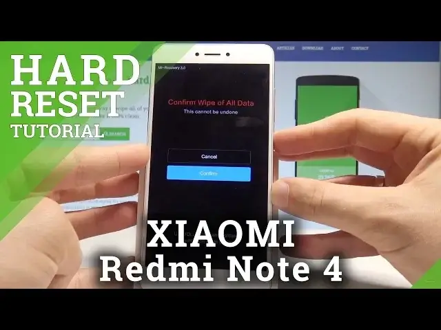 'Video thumbnail for How to Hard Reset XIAOMI Redmi Note 4 - Bypass Screen Lock / Wipe All Data'