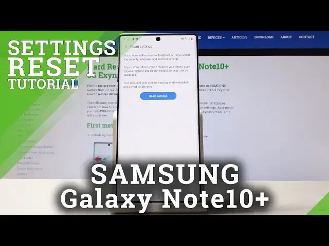'Video thumbnail for How to Reset Settings in SAMSUNG Galaxy Note10+ - Restore Defaults'