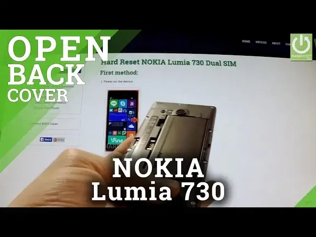 'Video thumbnail for NOKIA Lumia 730 Dual SIM - How to open the Back Cover and remove the Battery'
