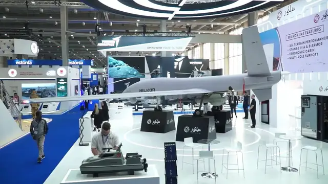 'Video thumbnail for MILKOR 380 most advanced armed drone in International Defense Market at WDS 2024 Riyadh Saudi Arabia'