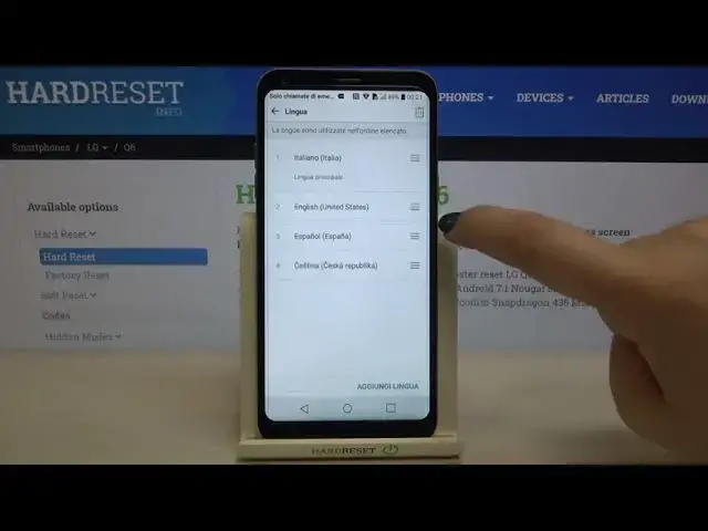 Video thumbnail for How to Change Language on LG Q6 Change - Open Language List