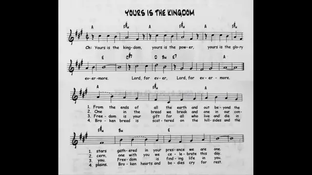 Video thumbnail for Yours Is The Kingdom - Catholic Mass Song Sheet Music