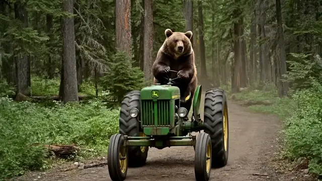 'Video thumbnail for Bear drives Tractor in Alaska'