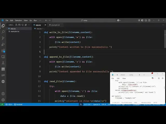 Video thumbnail for Python 3 File Handling Script to Read,Write,Append & Display Data & Content in Terminal