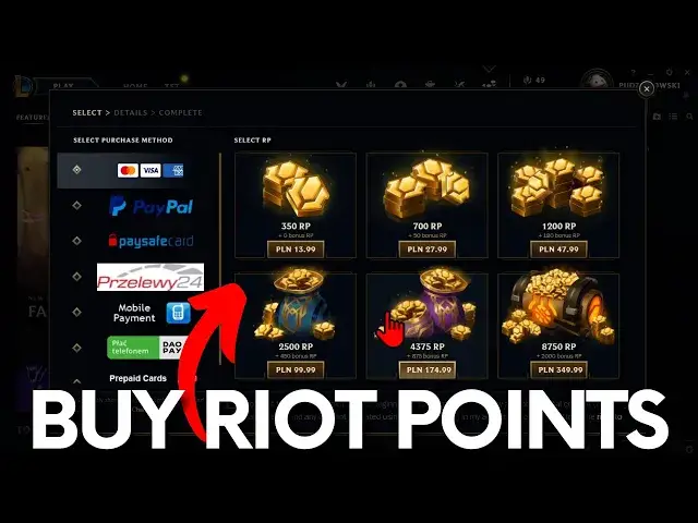 'Video thumbnail for How to Buy RP in League of Legends - Buy Riot Points in LOL #lolguide'