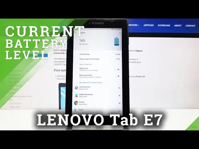 Video thumbnail for How to Show Battery Percentage on LENOVO Tab E7 – Control Battery Level
