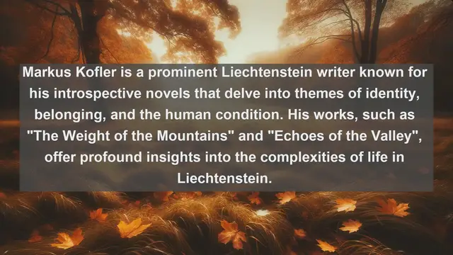 Video thumbnail for Uncovering Literary Gems: Top 10 Renowned Writers from Liechtenstein
