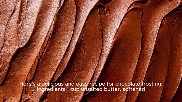 Video thumbnail for Chocolate frosting recipe