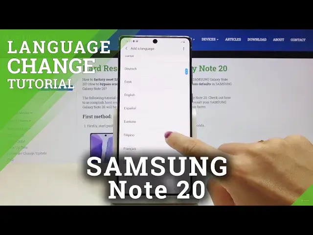 'Video thumbnail for How to Change System Language in SAMSUNG Galaxy Note 20 - Language List'