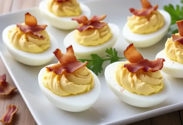 Video thumbnail for Deviled Eggs with Bacon