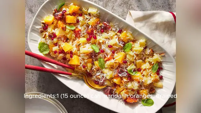 Video thumbnail for ambrosia salad recipe