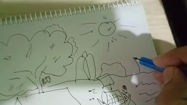 Video thumbnail for How to draw a mountain with a sun very easily