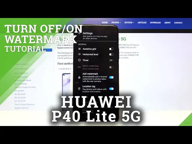 Video thumbnail for How to Turn On/Off Camera Watermark in HUAWEI P40 Lite– Camera Settings