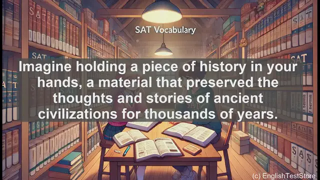 Video thumbnail for 5000 Must Know SAT Vocabulary - Papyrus: Ancient Writing Material and SAT Vocabulary Word