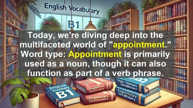 Video thumbnail for 2500 Must Know CEFR B1 Vocabulary - Understanding 'Appointment': Essential B1 English Vocabulary