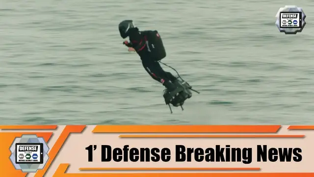 'Video thumbnail for Franky Zapata flyingman has successfully crossed Channel over the sea Calais France to Dover UK'