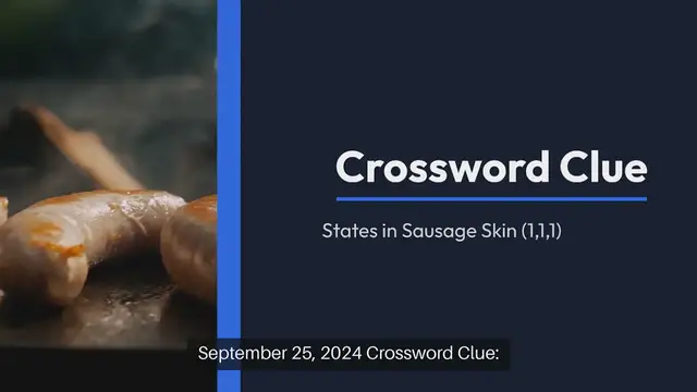 Video thumbnail for States in sausage skin (1,1,1) Crossword Clue Answers on September 25, 2024