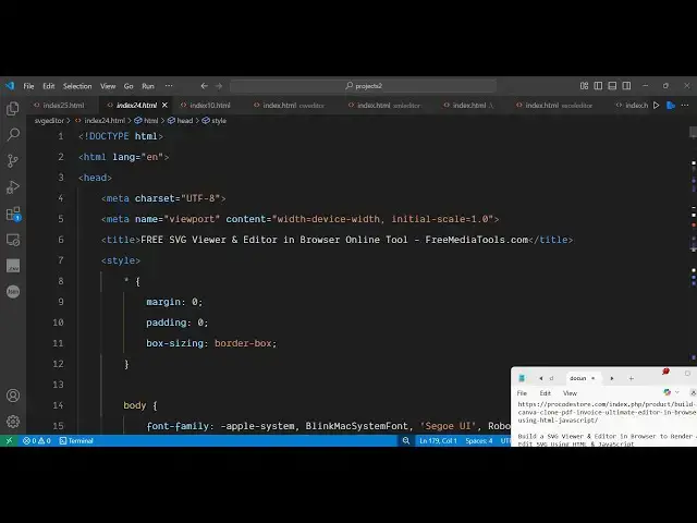 Video thumbnail for Build a SVG Viewer & Editor in Browser to Render & Edit SVG Using HTML & JavaScript