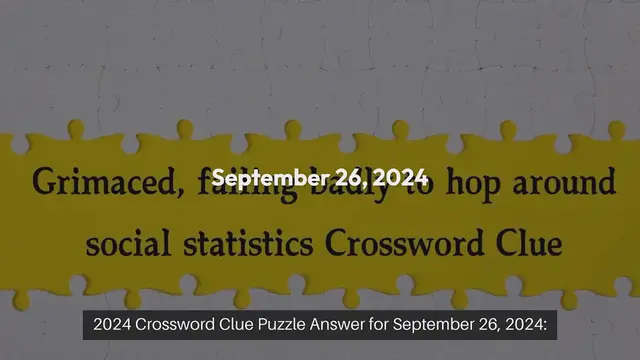 Video thumbnail for Grimaced, failing badly to hop around social statistics Crossword Clue Puzzle Answer from September 26, 2024