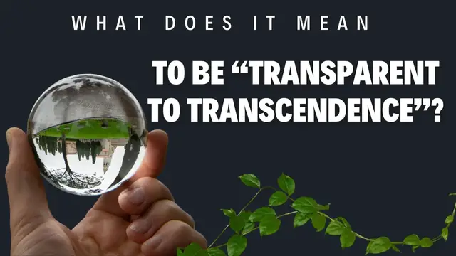 Video thumbnail for What does it mean to be “transparent to transcendence”?