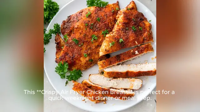 Video thumbnail for healthy air fryer chicken recipe