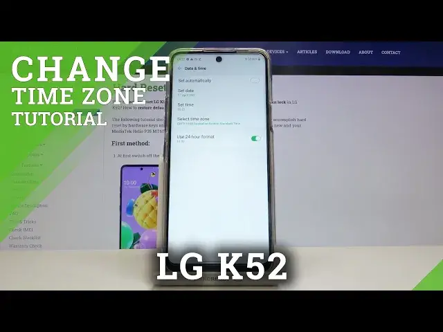 'Video thumbnail for How to Update Date & Time in LG K52 – Time Settings'