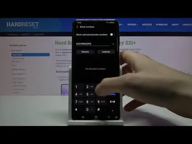 Video thumbnail for How to Block Number on Samsung Galaxy S21+ - Add Number to Blocklist - Ban Phone Number on Galaxy