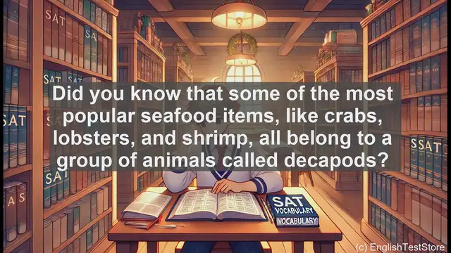 Video thumbnail for 5000 Must Know SAT Vocabulary - Decapods: The 10-Legged Wonders of the Sea