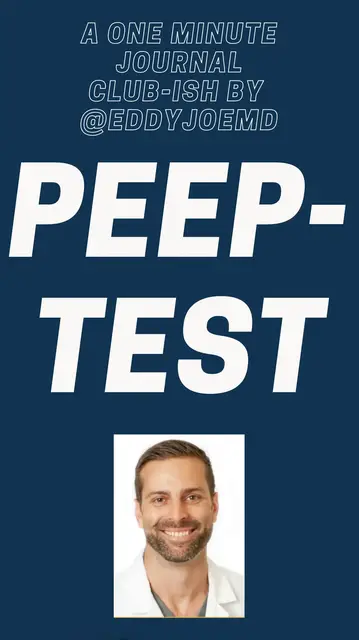 Video thumbnail for PEEP Test for Fluid/Volume Responsiveness in Resuscitation