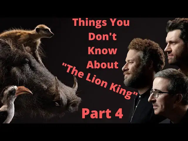 Video thumbnail for Things You Don't Know About "The Lion King" Part 4
