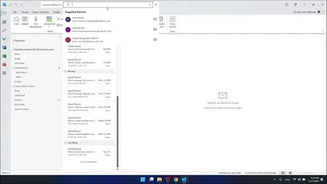 'Video thumbnail for How to Search Emails in Outlook'