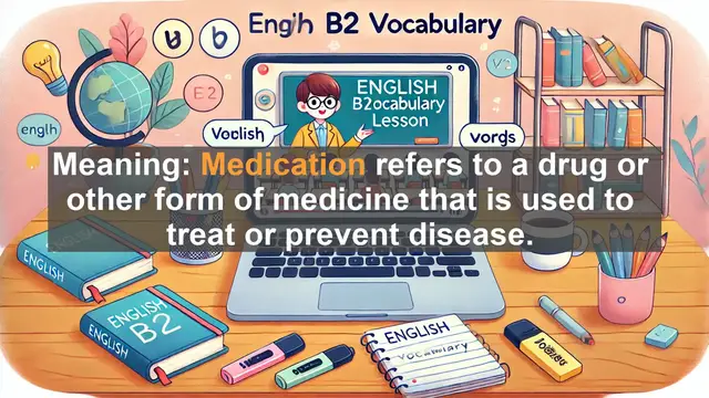 Video thumbnail for 1500 Must Know CEFR B2 Vocabulary - Understanding 'Medication': Definition, Usage, and Common Mistakes