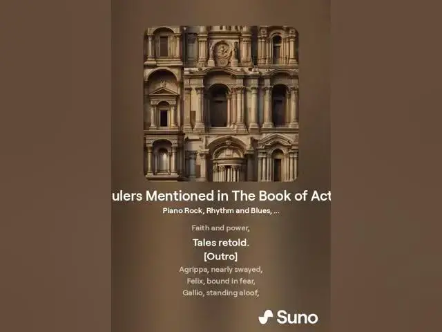 Video thumbnail for Rulers Mentioned in The Book of Acts: Faith and Power