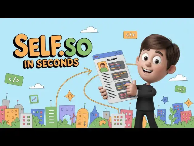 Video thumbnail for Self.so—Turn Your Resume or LinkedIn Profile into a LIVE Site in Seconds Free & Open Source!!