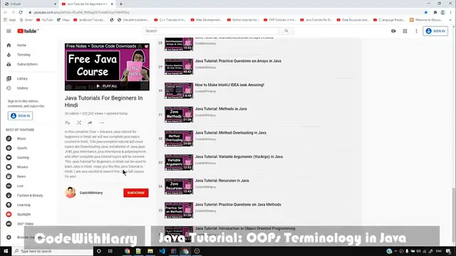 Video thumbnail for Java Tutorial_ Basic Terminologies in Object Oriented Programming
