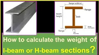 Video thumbnail for How to calculate the weight of I - beam or H -beam sections?